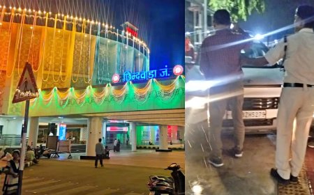 पार्सल ऑफिस के चक्कर में प्लेटफॉर्म नंबर 1 पर जा पहुंची कार, आरपीएफ ने दर्ज किया मामला