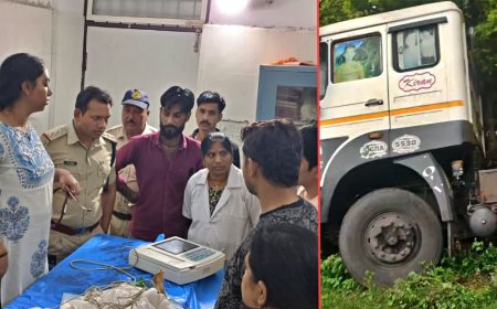 राजगढ़ में दर्दनाक हादसा, 100 फीट तक कंटेनर के नीचे घिसटे पिता-मासूम बेटा
