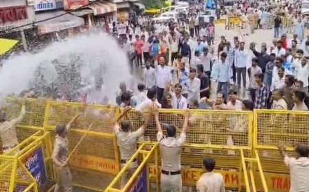 मंत्री के आवास का घेराव करने पहुँचे एनएसयूआई अध्यक्ष नितेश शर्मा सहित कई कार्यकर्ता हिरासत में