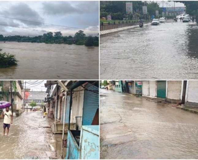 रीवा और मऊगंज में 9 घंटे से लगातार मूसलाधार बारिश, नदियां उफान पर और कई इलाकों में बाढ़ जैसे हालात