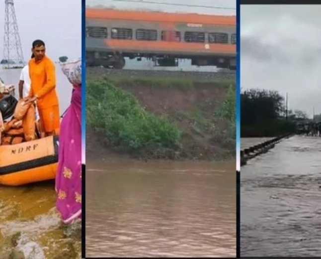 मूसलाधार बारिश से मुंबई-हावड़ा रेल मार्ग प्रभावित, कई ट्रेनें रुकीं; 10 घंटे तक फंसे रहे 5 हजार लोग