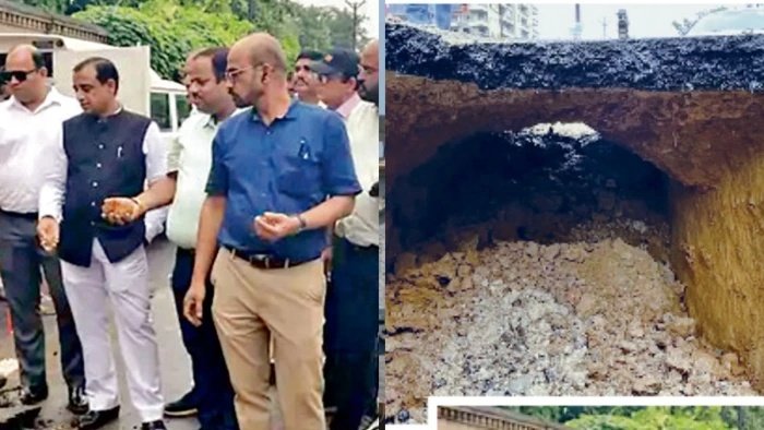 बोरी से जोड़े पाइप, मलबे से बनाई सड़क; ग्वालियर चेतकपुरी रोड निर्माण एजेंसी का रिकॉर्ड सीज करने के निर्देश