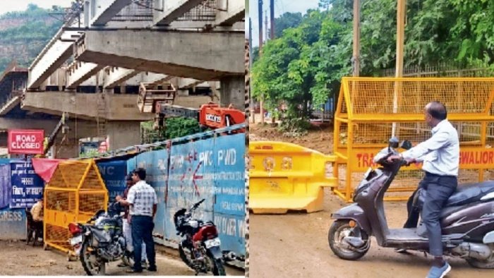 मोती मस्जिद और हाथी गेट के पास गड्ढों और संकरे रास्तों से बढ़ी लोगों की परेशानी, लगा लंबा जाम