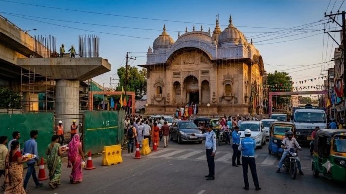 जन्माष्टमी पर गोपाल मंदिर के दर्शन के लिए करना पड़ सकता है डायवर्जन का सामना, जानिए ट्रैफिक अपडेट