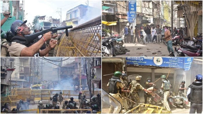 छत्री चौक पर उपद्रव और पथराव के बाद पुलिस का लाठीचार्ज, भारी पुलिस बल तैनात