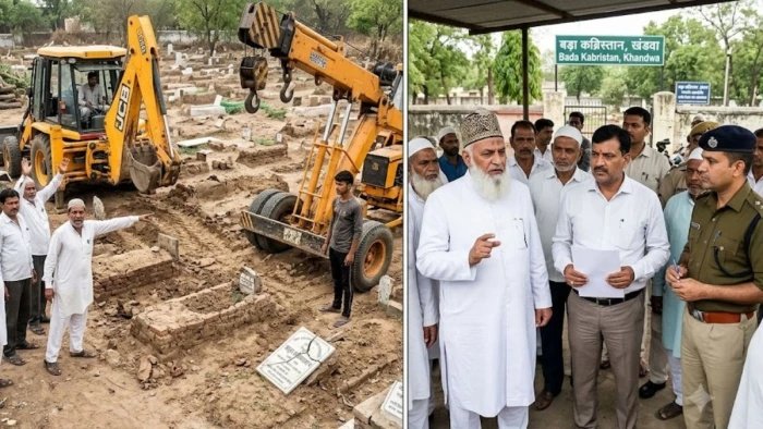 कब्रों के ऊपर से मशीनें गुजारने पर भड़का विवाद, वक्फ कमेटी भंग, शहर काजी ने दिए जांच के आदेश