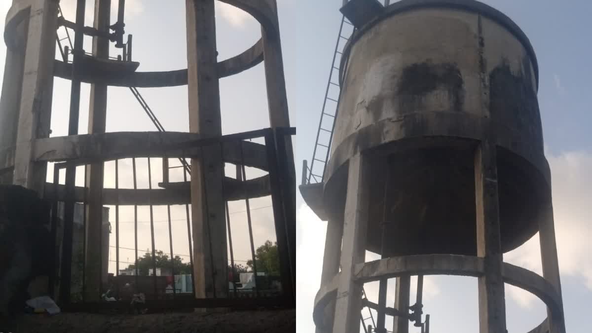 15 साल से बंद पड़ी है पानी की टंकी, स्थानीय लोगों ने प्रशासन से जल्द डिस्मेंटल करने की मांग की