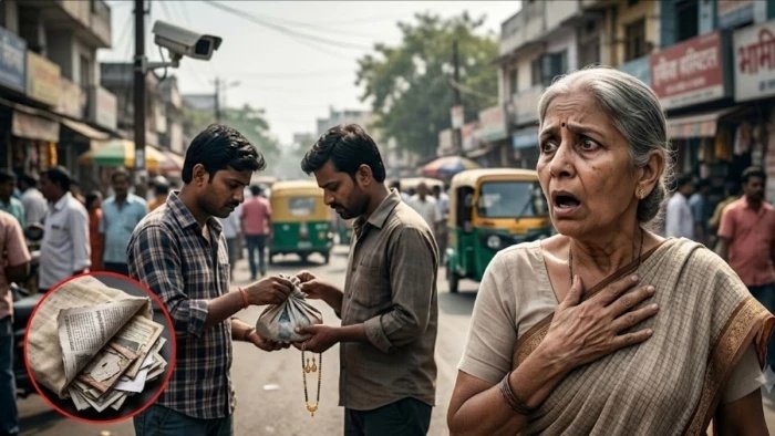 इलाज कराने आई 62 साल की महिला को जालसाजों ने बनाया शिकार, पोटली में निकले रद्दी कागज