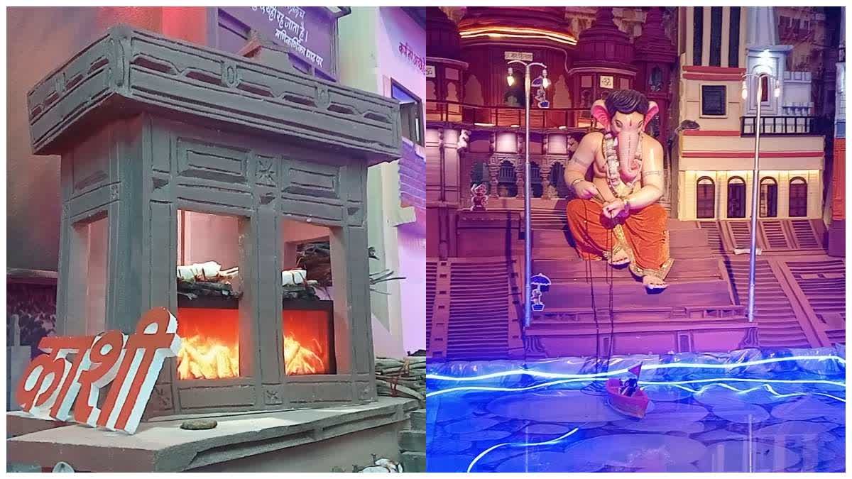 1.5 महीने की मेहनत से बनी काशी मणिकर्णिका घाट की भव्य झांकी; बुरहानपुर में दर्शन के लिए पहुंचे महाराष्ट्र के श्रद्धालु
