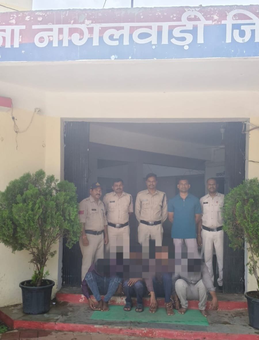 बड़वानी के नागलवाड़ी में लूट की वारदात का पर्दाफाश, चार आरोपी गिरफ्तार और 61 हजार का मशरूका जब्त