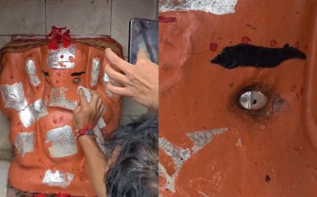 गणेश चतुर्थी से पहले उज्जैन के ताजपुर में चमत्कार! गणपति की प्रतिमा से छलके आंसू, दर्शन को उमड़े लोग