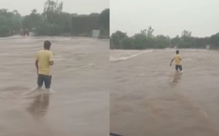 प्रशासन की अपील बेअसर, मप्र में जान जोखिम में डालकर उफनते नाले और पुलिया पार कर रहे लोग