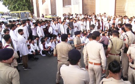 कलेक्टर प्रियंक मिश्रा की समझाइश भी बेअसर, देर रात तक जारी रहा जूनियर डॉक्टर्स का आंदोलन और चक्काजाम