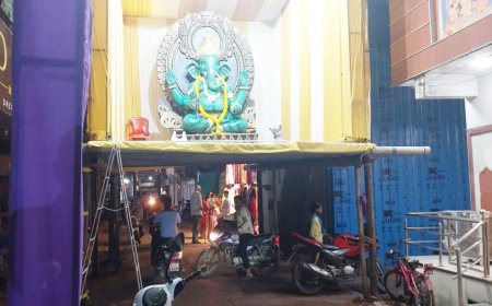 जबलपुर के सदर में हवा में स्थापित हुए गणपति, एकता समिति ने दिया पर्यावरण संरक्षण का संदेश