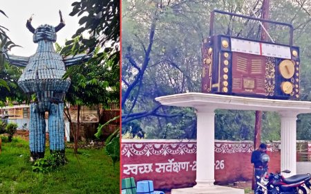 सागर नगर निगम की अनोखी पहल! 'वेस्ट टू वंडर' से निखरा शहर, कबाड़ से बनाईं शानदार कलाकृतियां