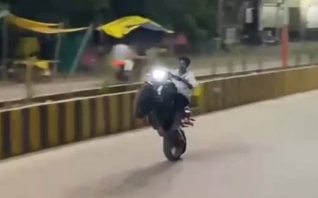 बड़वानी में बाइक से खतरनाक स्टंट पड़ा भारी; पुलिस ने साइबर सेल की मदद से काटा ₹4,300 का चालान