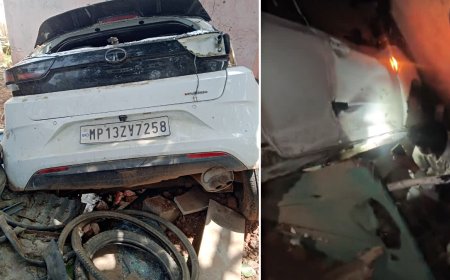 श्योपुर के गसवानी में तेज रफ्तार कार का कहर, पंचर की दुकान पर बैठे 10 साल के मासूम की मौत