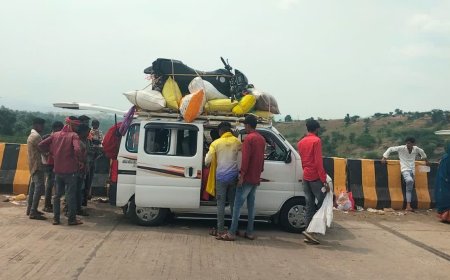 बारिश की बेरुखी और फसलें तबाह, बड़वानी के पाटी क्षेत्र से गुजरात पलायन करने को मजबूर ग्रामीण
