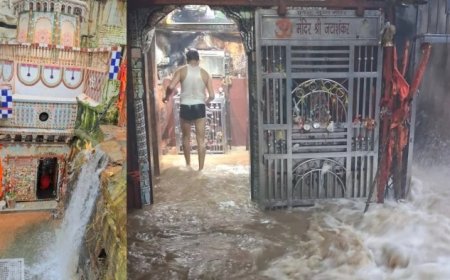 पहाड़ियों से गिरते झरने और लबालब कुंडों से बदला मंदिर का स्वरूप, उमड़े श्रद्धालु