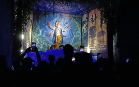 गणेशोत्सव में आईटी प्रोफेशनल्स का कमाल, बुरहानपुर की इंदिरा कॉलोनी में 3 मिनट का शो बना आकर्षण