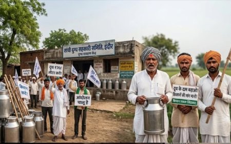 21 सितंबर को मांगलिया सांची दुग्ध संघ के बाहर बड़ा प्रदर्शन; भैंस के दूध का ₹70 लीटर मांगने पर अड़े किसान