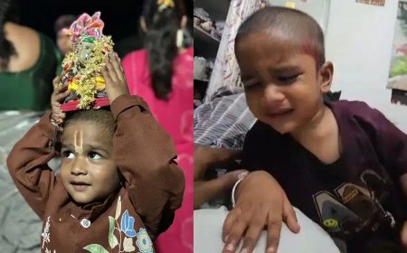 गणपति विसर्जन के बाद फूट-फूटकर रोया 3 साल का मासूम, वीडियो देख भावुक हो जाएंगे आप