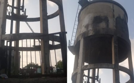 15 साल से बंद पड़ी है पानी की टंकी, स्थानीय लोगों ने प्रशासन से जल्द डिस्मेंटल करने की मांग की