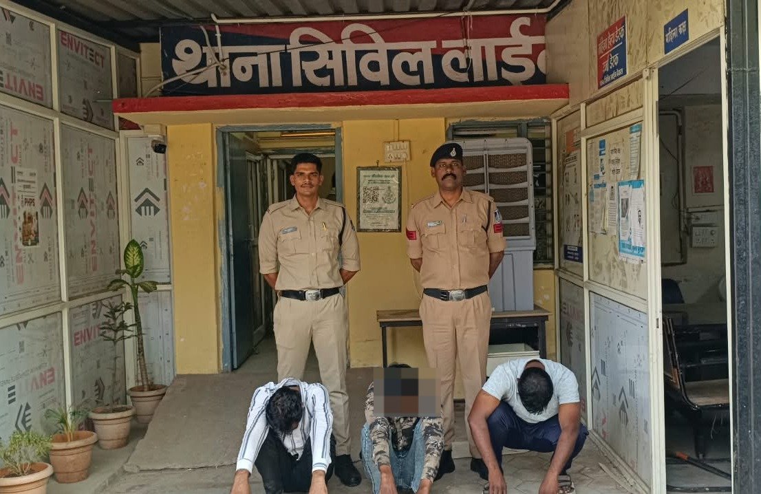 जुआरियों के खिलाफ सख्त कार्रवाई, सिविल लाइन थाना पुलिस ने तीन को दबोचा