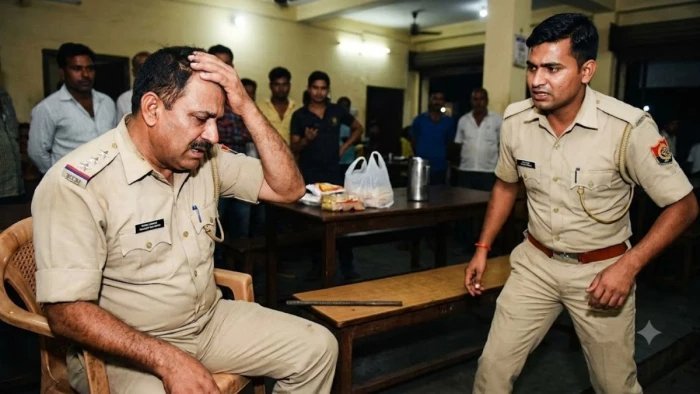 खाने को लेकर विवाद में दो पुलिसकर्मियों में भिड़ंत, आरक्षक ने प्रधान आरक्षक के सिर पर मारा लोहे का सरिया
