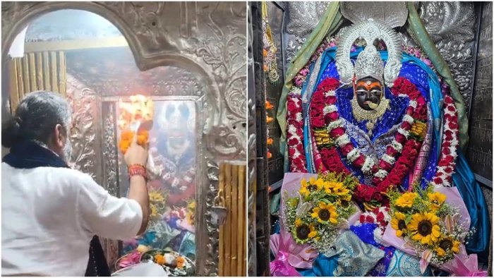 शारदीय नवरात्र के छठे दिन मां शारदा का अलौकिक शृंगार, दर्शन के लिए उमड़ी श्रद्धालुओं की भारी भीड़