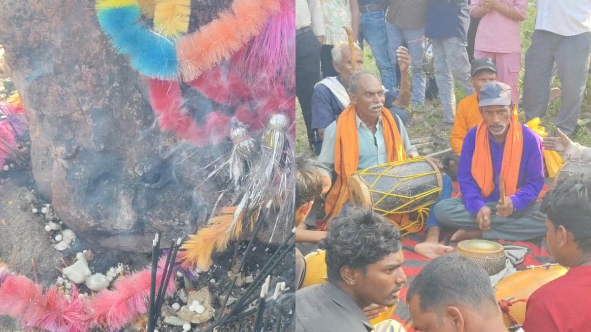 सीधी के भवरसेन पहाड़ पर पत्थर में मिली माता की आकृति, नवरात्रि और दशहरे पर उमड़ी श्रद्धालुओं की भारी भीड़