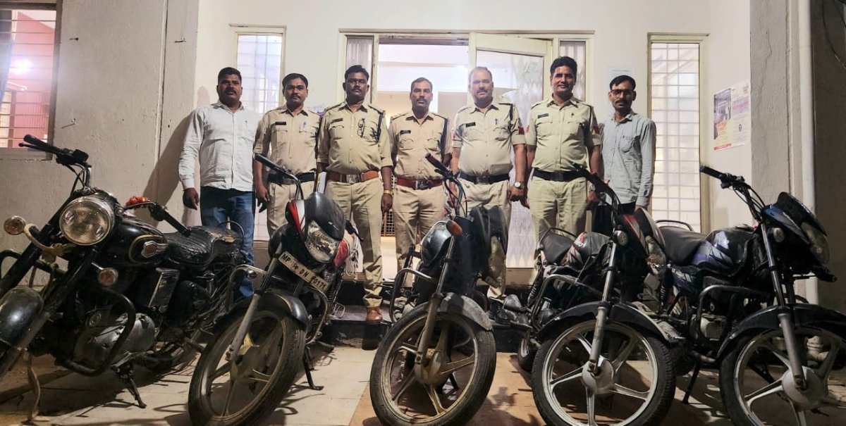 उज्जैन में वाहन चोरी की वारदातों का खुलासा, रॉयल एनफील्ड बुलेट सहित 5 वाहन जब्त