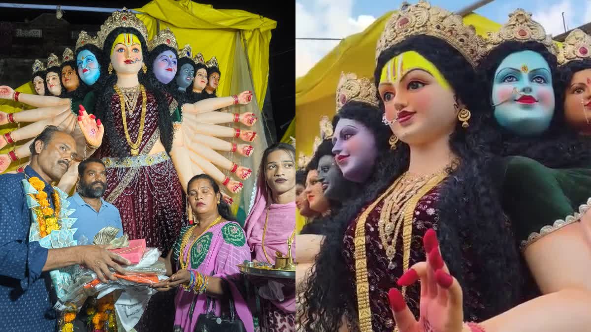 दमोह के मूर्तिकार की कला का जादू, हिंडोरिया में बनी 12 फीट ऊंची मां दुर्गा की विशाल प्रतिमा जयपुर और झांसी पहुंची