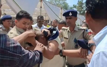 सेवा संकल्प दिवस के लाइव प्रसारण के दौरान बवाल, पुलिस ने मानसिक रूप से कमजोर बताए जा रहे युवक को पकड़ा