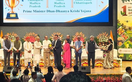 प्रधानमंत्री धन-धान्य कृषि योजना में टीकमगढ़ को मिला राष्ट्रीय सम्मान, कलेक्टर विवेक श्रोत्रिय हुए सम्मानित