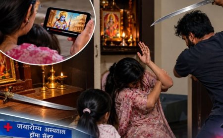 श्रीराम की जगह महाकाल का वीडियो देखने को कहा, विवाद के बाद पति ने तलवार से की ताबड़तोड़ वार