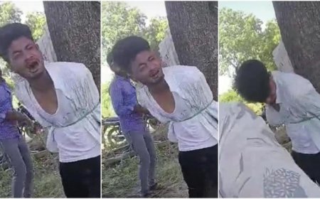 नाबालिग छात्रा से छेड़छाड़ के आरोप में अतिथि शिक्षक को पेड़ से बांधकर पीटा, वीडियो वायरल होने पर पुलिस ने की कार्रवाई
