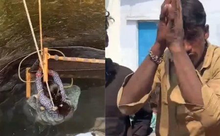 घरेलू कलह से तंग आकर महिला ने कुएं में लगाई छलांग, पति ने हाथ जोड़कर मांगी माफी तो आई बाहर