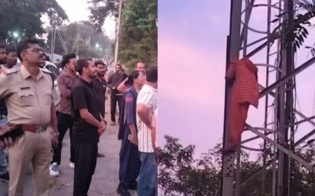 बैढ़न की युवती का शिवकुंज कॉलोनी में हाई वोल्टेज ड्रामा, प्रधान आरक्षक की समझाइश से उतरी नीचे