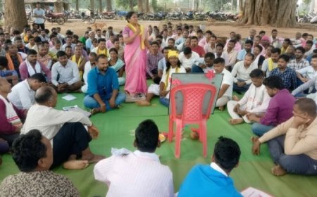 उदंती सीतानदी परिक्षेत्र में विस्थापन के विरोध में उमड़ा जनसैलाब, 128 गांवों के ग्रामीणों ने भरी हुंकार