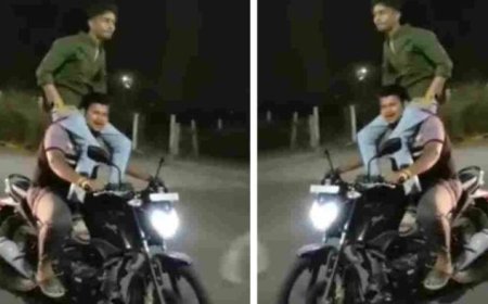 सोशल मीडिया रील के लिए सड़क पर स्टंट करना पड़ा भारी, पुलिस ने युवकों से मंगवाई माफी