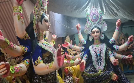 छिंदवाड़ा में अनोखी दुर्गा पूजा, पंचमी से शुरू होकर 5 दिनों तक होती है मां की आराधना; बंगाल से आते हैं मूर्तिकार