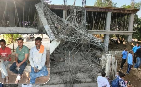 सांदीपनि पद्मा स्कूल की छत गिरने से हड़कंप, घटिया निर्माण और सीमेंट की गुणवत्ता पर उठे सवाल