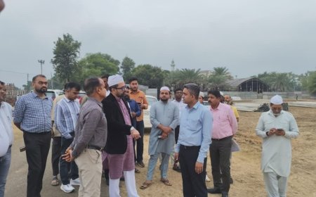 इज्तिमागाह पहुंचे कलेक्टर और एसपी देहात; चप्पे-चप्पे पर होगी सीसीटीवी से निगरानी, सादे कपड़ों में तैनात रहेंगे जवान