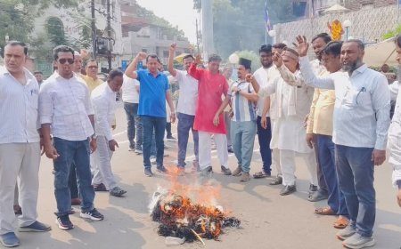 जिला कांग्रेस कमेटी ने बाबा साहब प्रतिमा के पास किया विरोध, 1 नवंबर को दिल्ली में बड़े आंदोलन का ऐलान