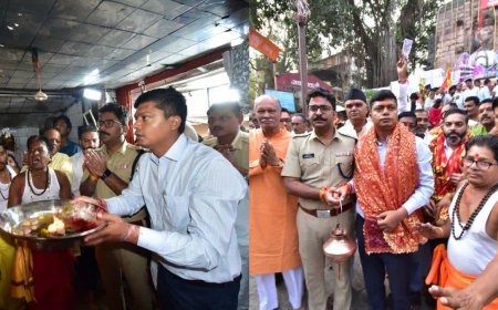अश्विनि मास की अष्टमी पर निकली 27 किलोमीटर लंबी नगर पूजन यात्रा, मध्य प्रदेश की सुख-समृद्धि की कामना