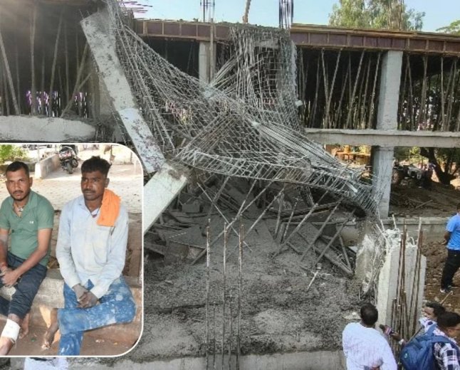 सांदीपनि पद्मा स्कूल की छत गिरने से हड़कंप, घटिया निर्माण और सीमेंट की गुणवत्ता पर उठे सवाल